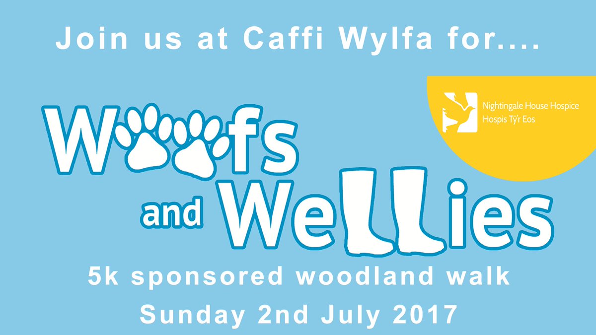 @CaffiWylfa (@caffiwylfa) on Twitter photo Sun is shining and looks set to be dry tomorrow for our sponsored 5k walk Woofs and Wellies for <a href="/NightingaleHH/">Nightingale House</a>. See you tomorrow at 9:30 am. Sun is shining and looks set to be dry tomorrow for our sponsored 5k walk Woofs and Wellies for <a href="/NightingaleHH/">Nightingale House</a>. See you tomorrow at 9:30 am.