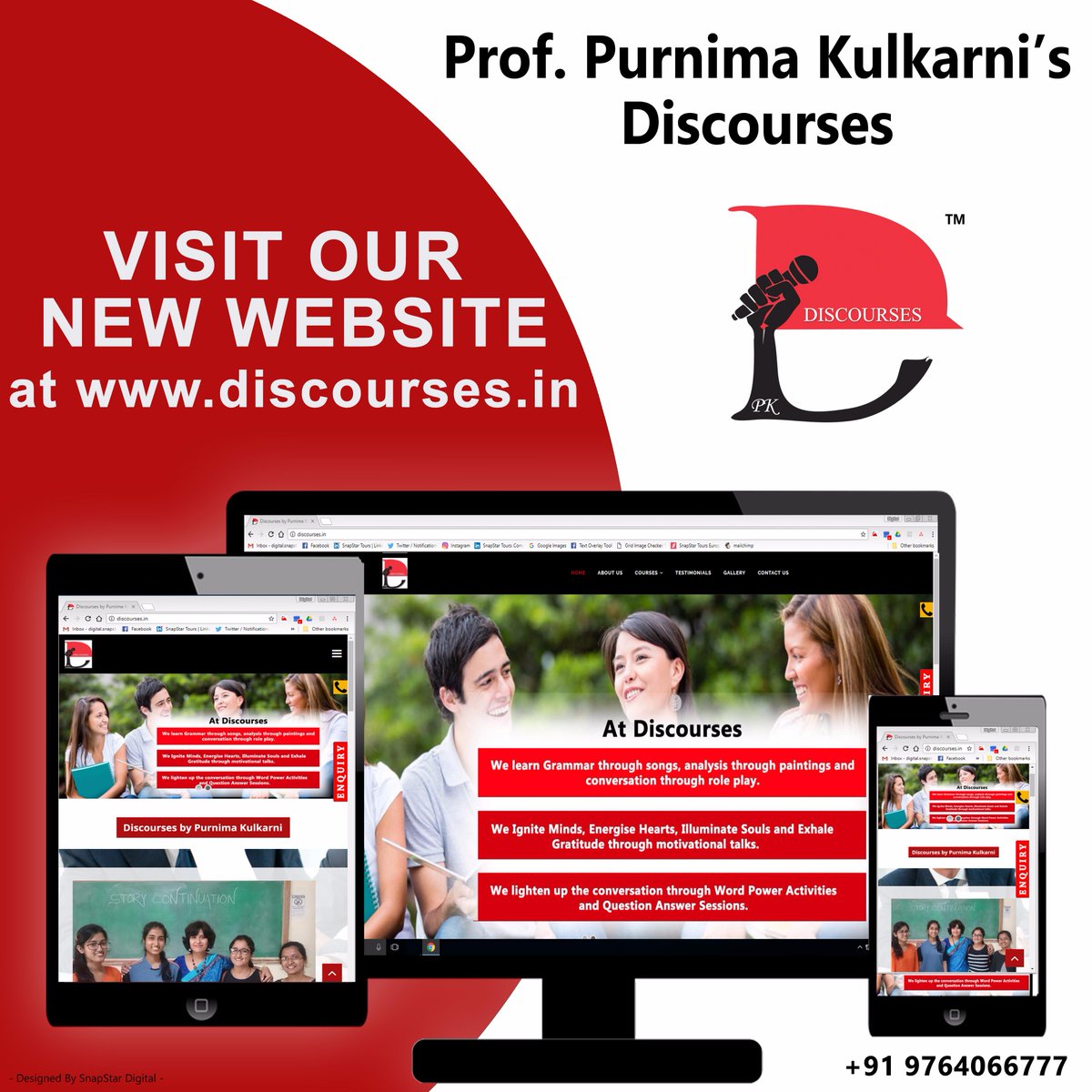 DiscoursesPune's tweet photo. We are delighted to announce that Discourses has a new website! Please visit our new website https://t.co/xUZAp6f8fV #Discourses https://t.co/stfkkK6PzJ