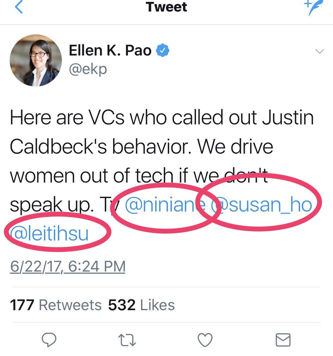 originalspin's tweet photo. It feels like people aren't discussing the fact that there's a distinct intersectional racial context to tech's pattern of sexual harassment https://t.co/i1XX0glWRI