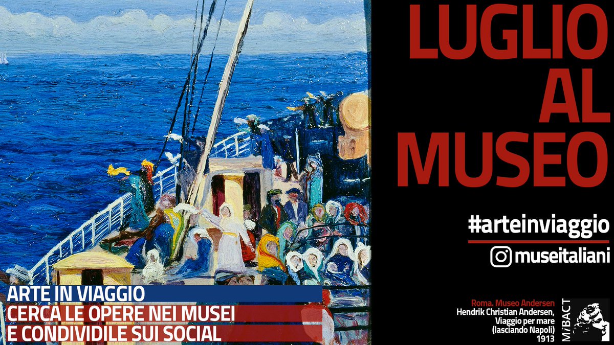 MiC_Italia's tweet image. #luglioalmuseo | Viaggia, fotografa e condividi nei #museitaliani le opere di viaggi e viaggiatori #arteinviaggio
beniculturali.it/luglioalmuseo