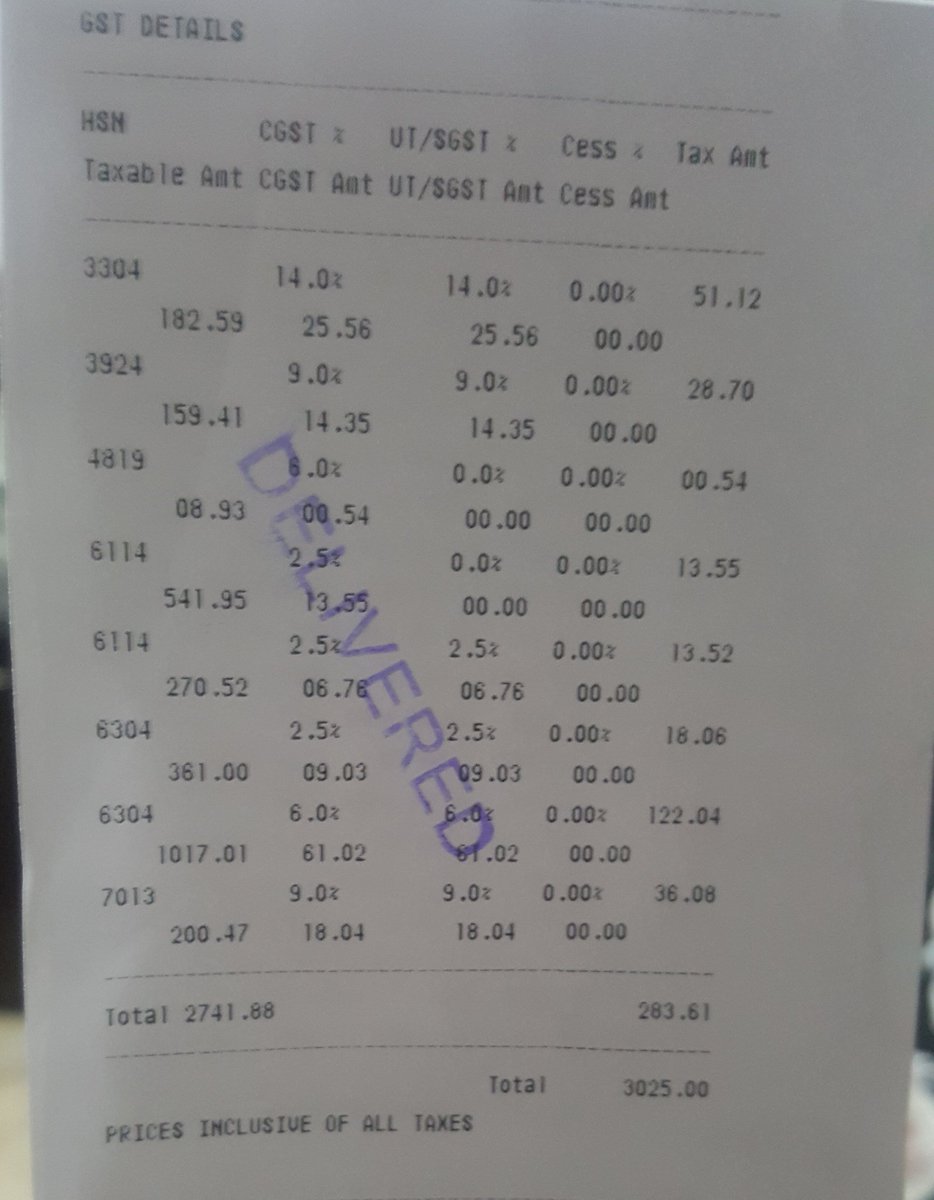 info_gst's tweet photo. #TATA group Westside issues a #GST compliant invoice on Day 1. Kudos to the team. Share your GST purchases on Day 1. #gstrollout https://t.co/1iNMCbbbji
