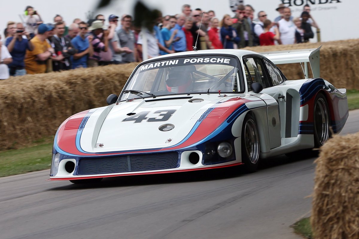 Porsche's tweet image. .@JoshJWebster in one of our most celebrated of the 935- Moby Dick #Porsche #GoodwoodFOS