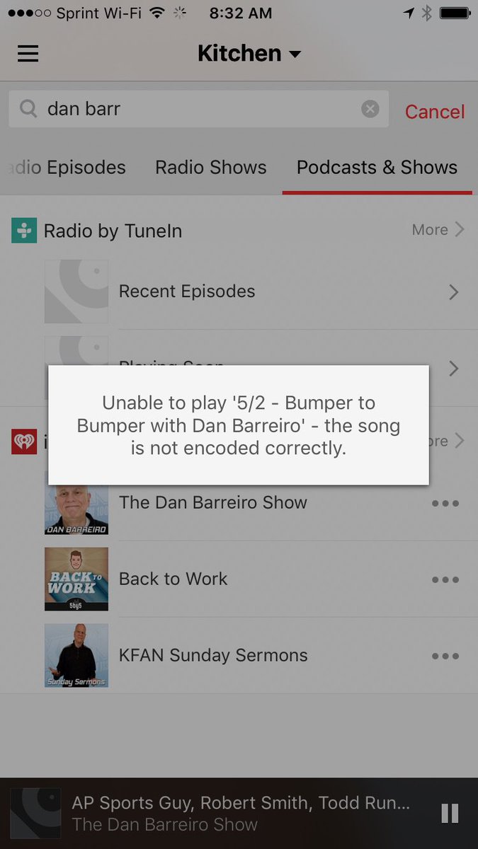 nelson_ted's tweet photo. @AjKFAN any idea how to play to Sonos now?  A Music / iHeart are played through the Sonos app and no longer works @DanBarreiroKFAN @jgkfan https://t.co/1qW0BVAMHJ