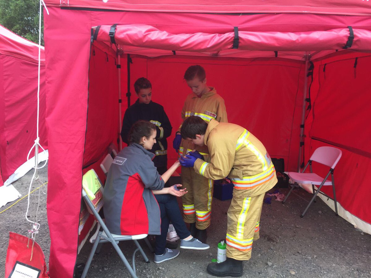 Some of our Young Firefighters assisting at <a href="/_ukro/">UKRO</a> <a href="/HWFire/">Hereford & Worcester Fire and Rescue Service</a> RTC Challenge at Webbs in Wychbold