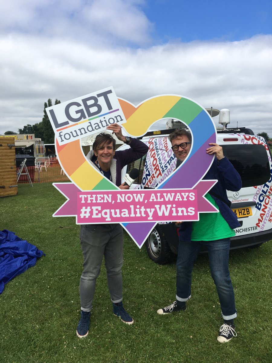 LGBTfdn's tweet photo. We're at the first #TraffordPride today! Come and say hi and have a chat! #Hereifuneedus https://t.co/gBrFCJHb44