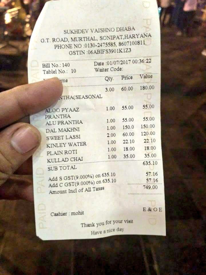 ashuagrl's tweet photo. 635 के खाना खाने पर 114 रूपए का tax ।
#GST #GSTForNewIndia #OneNationOneTax #GSTTamasha #GSTforIndia #GSTJOKES https://t.co/d563Tf3L9D