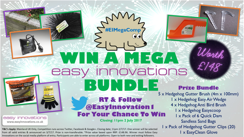 EasyInnovation1's tweet photo. Will this weekend be lucky for you? RT &amp; Flw us for your chance to #WIN our #EIMegaComp with a prize bundle worth a whopping £148... #rtwin https://t.co/VVgvE5WCe9