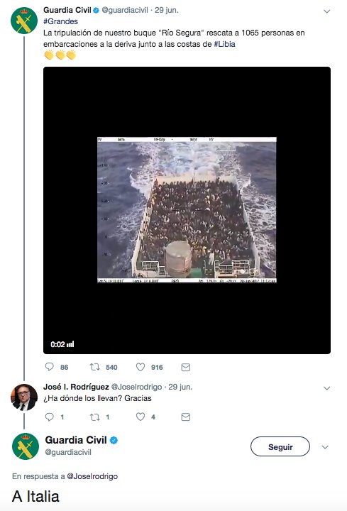 alonso_dm's tweet photo. Recogidos en la costa de Libia y llevados a Italia no se sabe por qué. Eso no es un rescate, es un servicio de taxi. https://t.co/stYQTuUisK
