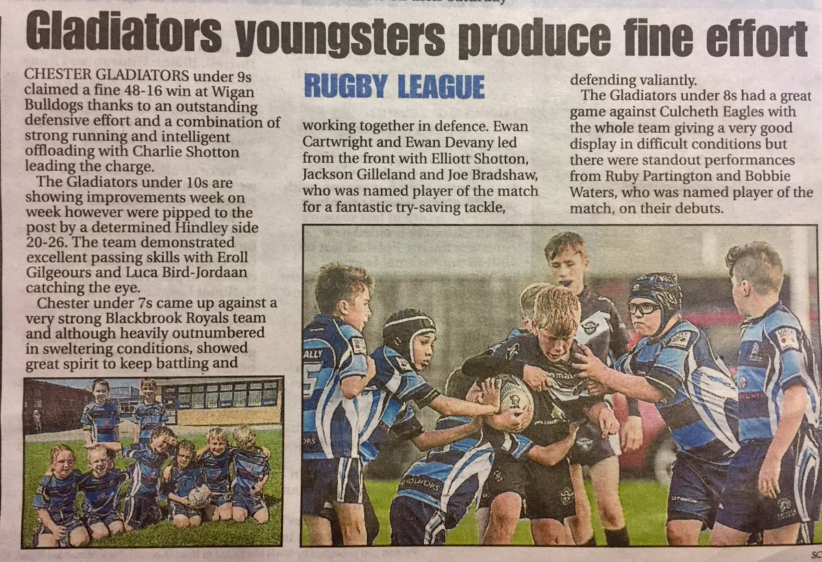 CherryGrovePS's tweet photo. @gladiatorsrl @CherryGrovePE Great to see our girls, Ruby and Bobbie debuting for U8's Chester Gladiators!Well done girls! #ThisGirlCan https://t.co/2RzXybzmEv