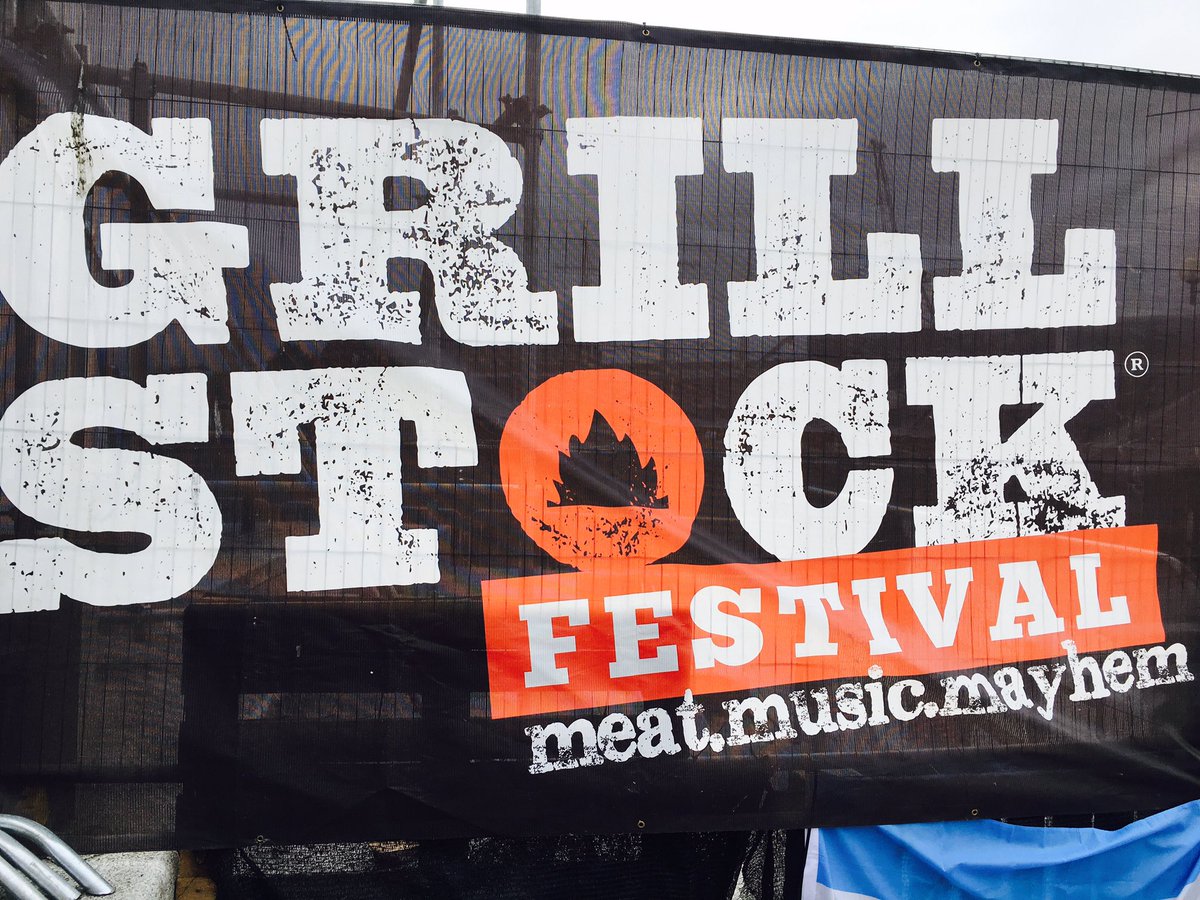 Meat, music, beer and cider. Could you want anything more for your weekend? #thestable #flagonwagon #grillstockfestival #meat #cider