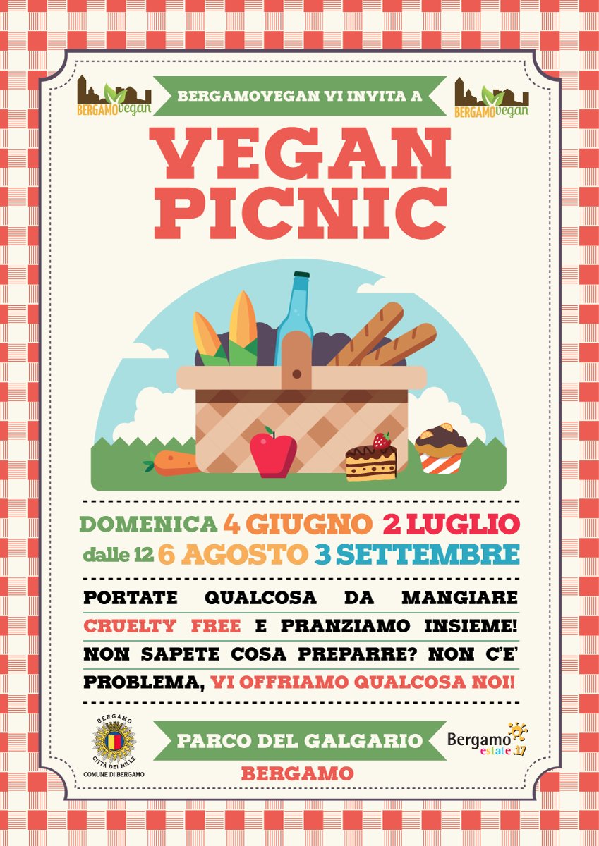 Picnic veg al parco!
Domenica 2 luglio dalle 12:00 al Parco del Galgario a Bergamo