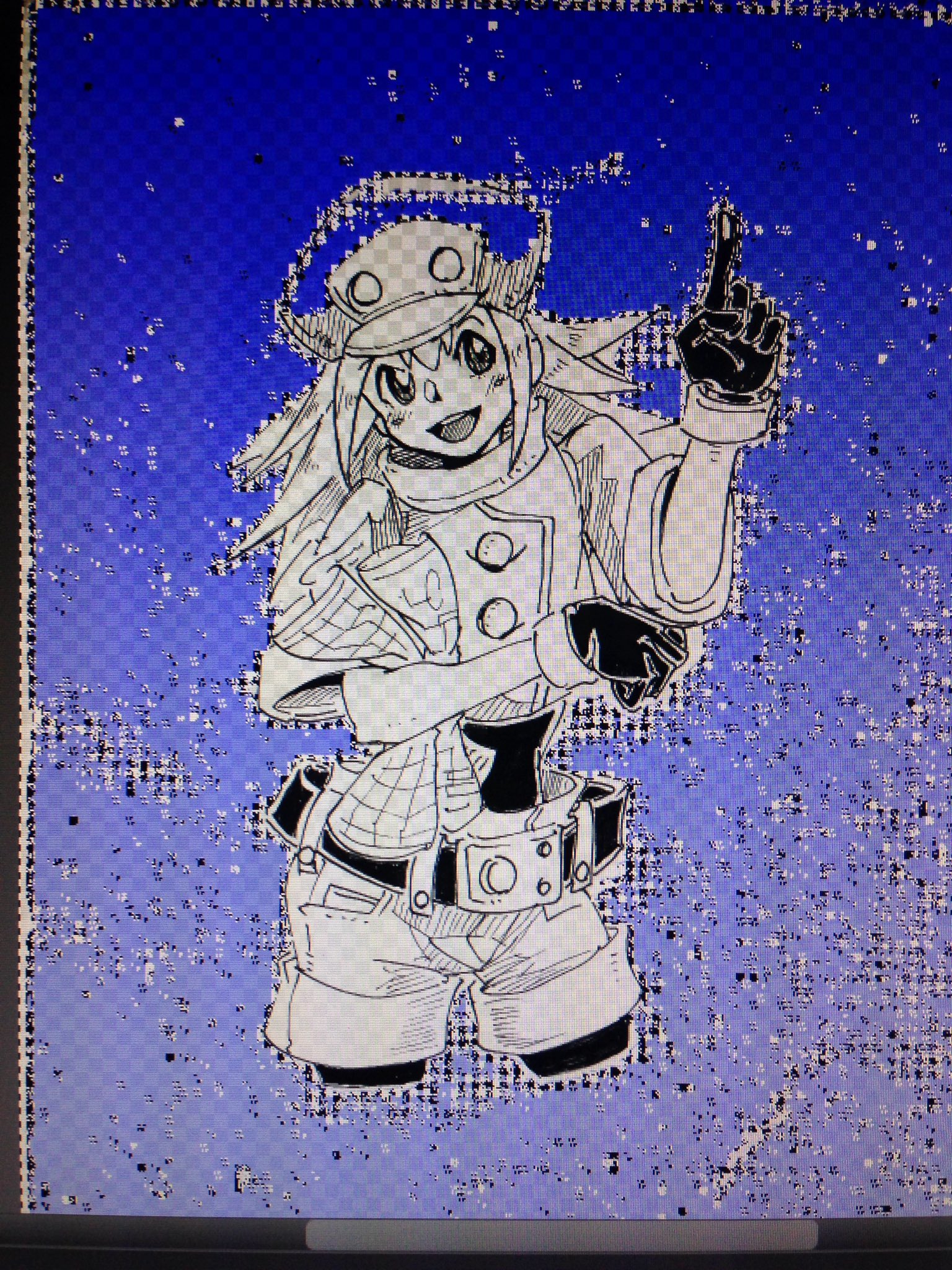 ぬじゃ スキャンしたアナログ線画をメディバンで開きます フィルタ 線画抽出 で背景を透明にします 新しいレイヤーを作って自動選択ツールを使います ちゃんと俺の絵を認識してくれるメディバン神 青色は領域外で 選択範囲 反転で反転させられる