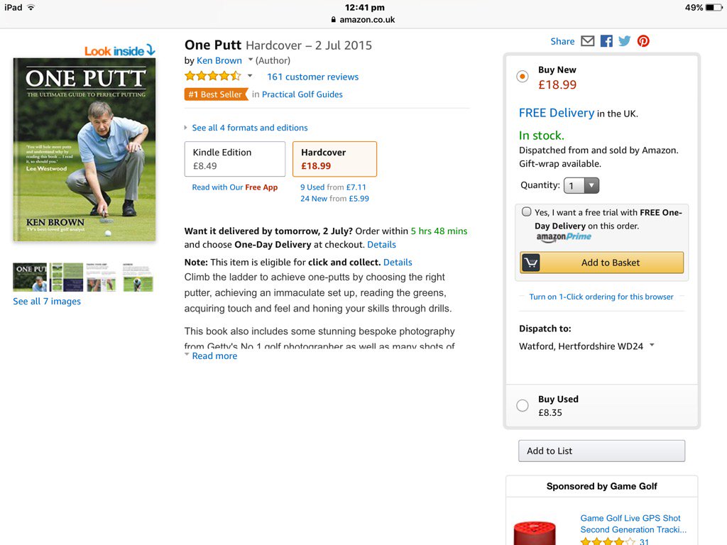 GolfChatLive's tweet photo. Thank you to everyone who has purchased One Putt. 👏🏼 Hope you enjoy it.
Keep the questions/messages coming. #OnePutt https://t.co/0ux8yMjY5t