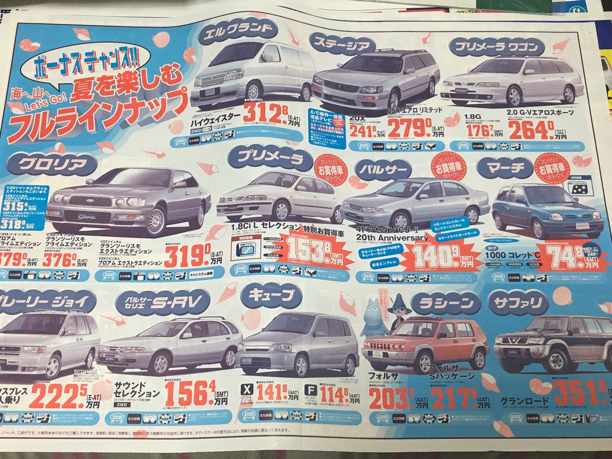 安室奈美恵日産カレンダー１９９８年 - タレントグッズ