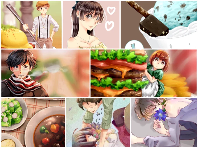 #初夏の創作クラスタフォロー祭り 
#ハンドメイド好きさんと繋がりたい 
男女CPの漫画描いたり、イラスト描いたりしてます。チラーーーッとフェイクフードも。クラゲスパというキャラのキーホルダー(minne)とスタンプ(LINE)売ってますのでよしなに٩( 'ω' )و 
