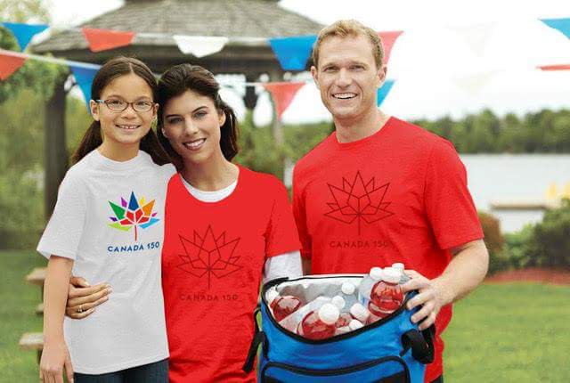 SkymarkBranding's tweet photo. Happy Canada Day! Show us your spirit in style for #Canada150 wearing your #HaltonHills Tees #RedAndWhite @DtGeorgetownBIA @ActonBIA 🇨🇦 https://t.co/Ey7D3L9UF4