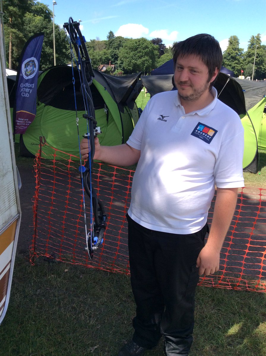 One of our <a href="/archerygb/">Archery GB</a> #JNOC2017 scorers looking a bit puzzled. He found this in his car and not sure what it's for!