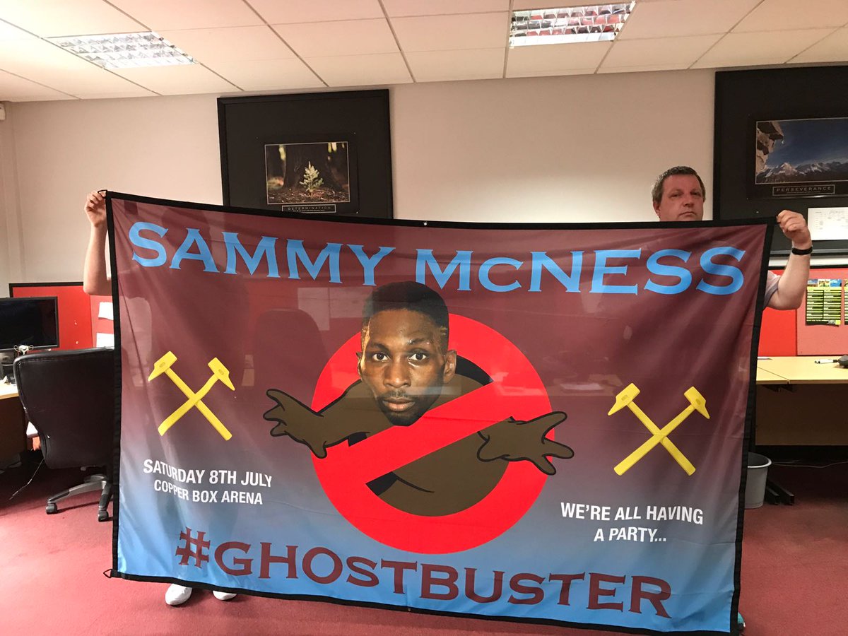 loadmanc's tweet image. Another great flag from @FootballFlags live on @boxnationtv next saturday @Sammcness #ghostbuster