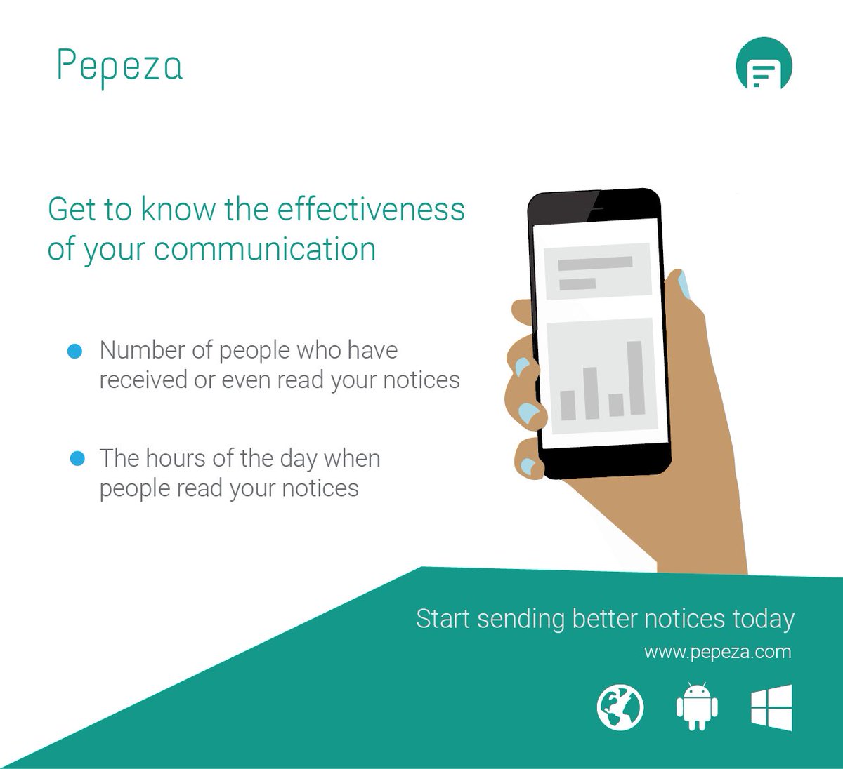 PepezaApp's tweet photo. Get to know the effectiveness of your communication using Pepeza. Start sending better notices: https://t.co/KYBZYippi5 https://t.co/4Iii9k5pn9