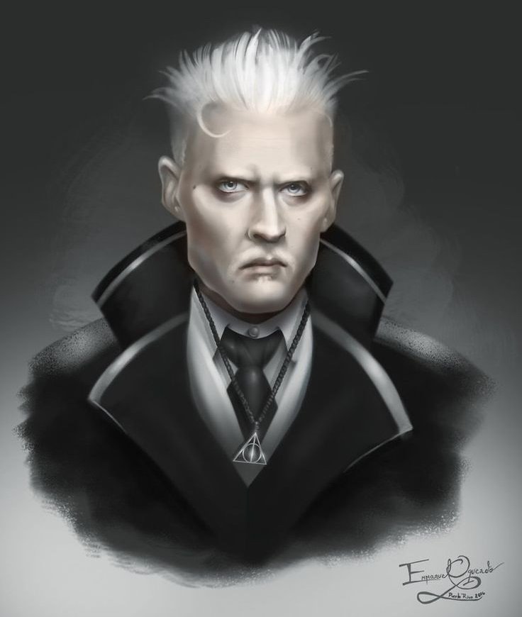 supportingJDepp's tweet photo. my 2 fave grindelwald  art works i dont know who did em but they're bloody brilliant! its all about supporting Depp time that's what i want https://t.co/6UIjLC755I
