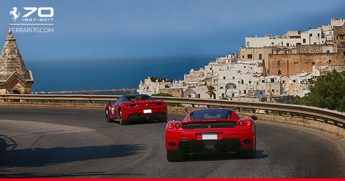 FerrariUSA's tweet image. Some shots that best sum up the beauty of Italy and the emotions of the #Ferrari #Cavalcade2017. #Ferrari70