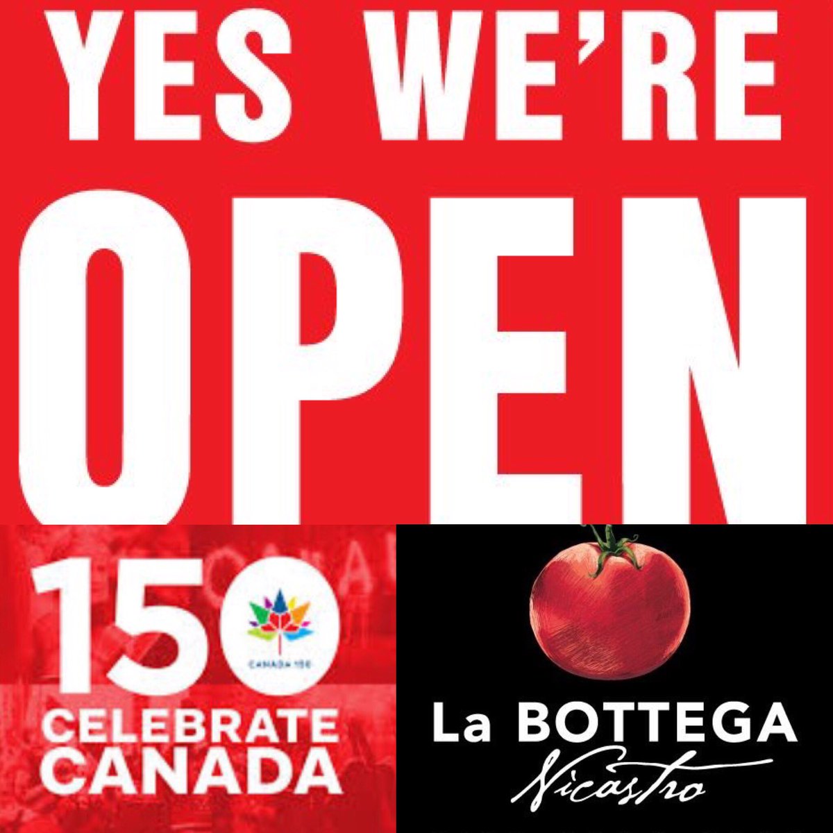 BottegaNicastro's tweet photo. We've been waiting 150 years for this weekend. We would like to say thank for your patronage. #Opentill5 #Canada150🇨🇦 #BywardMarket #Ottawa https://t.co/ng5KAXUuHb