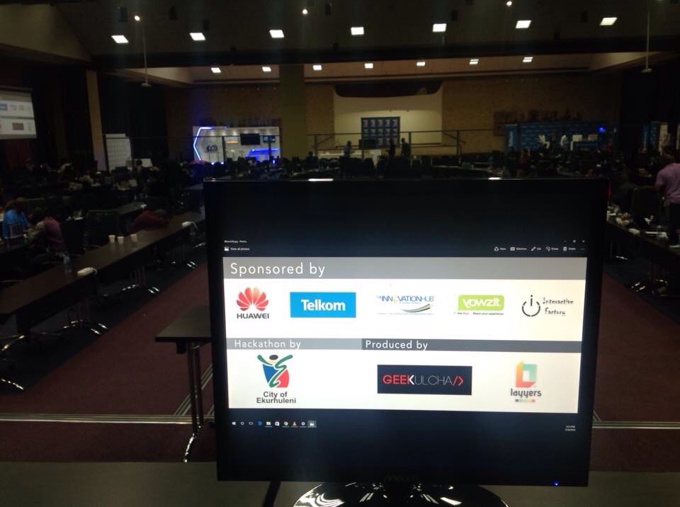 TiyaniTee's tweet photo. Alberton Civic Centre in Ekurhuleni still remains one of the COOLEST venues we hosted a hackathon in. #EMMHack 2016 @EMMInfo @Geekulcha https://t.co/leDrSLHbgF