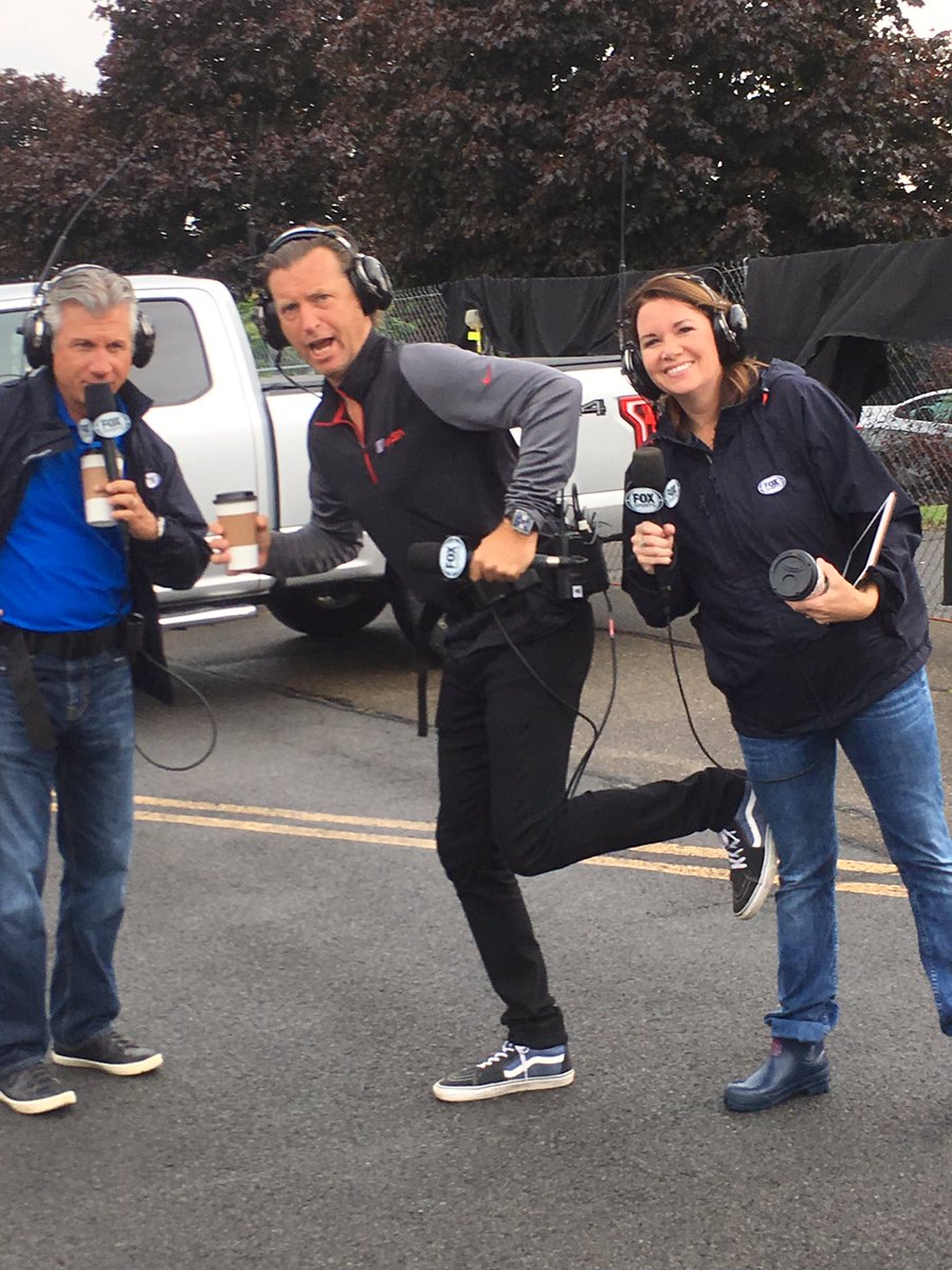 Viclovesracing's tweet photo. Race reporters when off camera! #WGI #Sahlens6HRS #JamieHowe @briantill19 @justinbelltv https://t.co/pyQQMMMefG