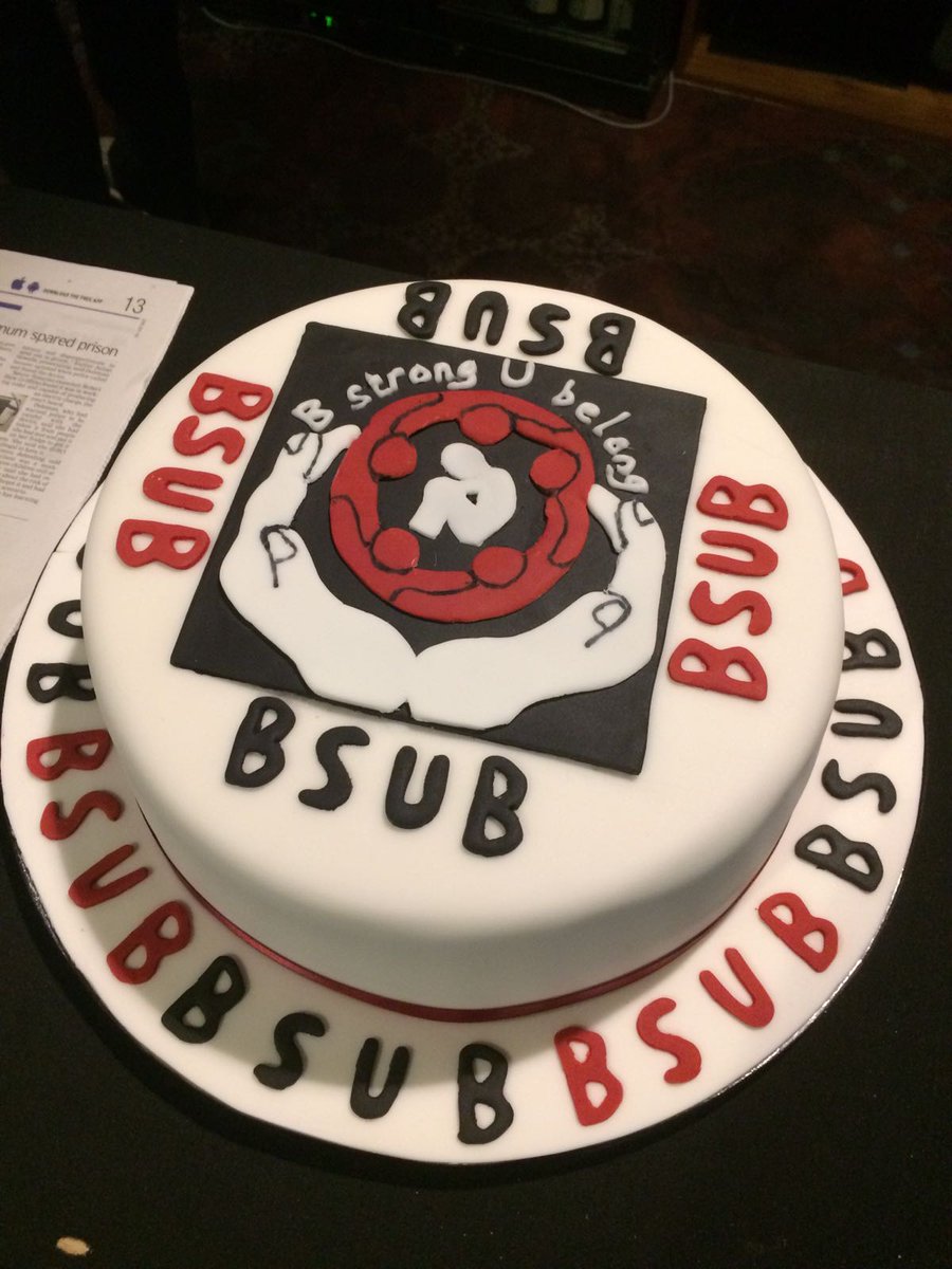 Hark_Now_Hear's tweet photo. All set for our end of year celebration. There's even cake #BSUB https://t.co/3I2kSPlX8u