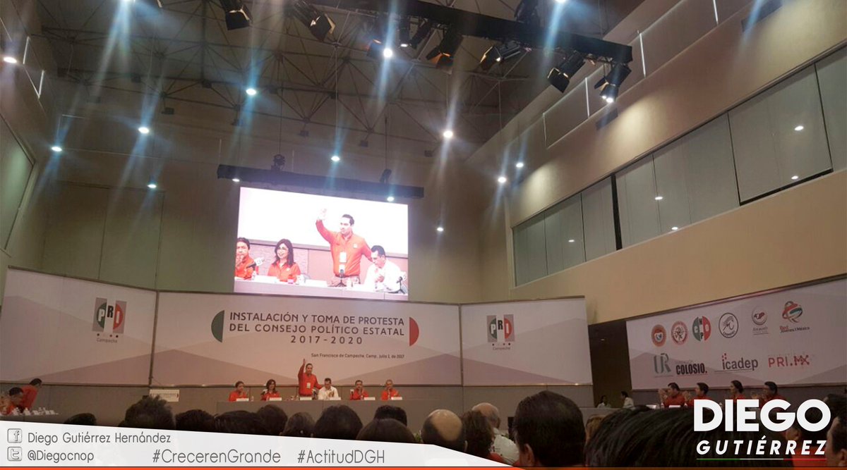 DiegoOficialMx's tweet image. Hoy asistí a la Reunión de Instalación y Toma de Protesta del nuevo Consejo Político Estatal del PRI en Campeche 2017-2020. #ActitudDGH