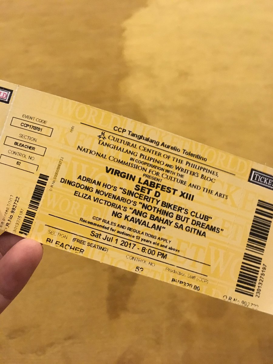 RAMONESdave's tweet photo. Its the time of the year again! Ang paborito kong theater festival. First up SET D. #vlfwagas #VirginLabFest #VLFXIII https://t.co/EfOLMWwGZm