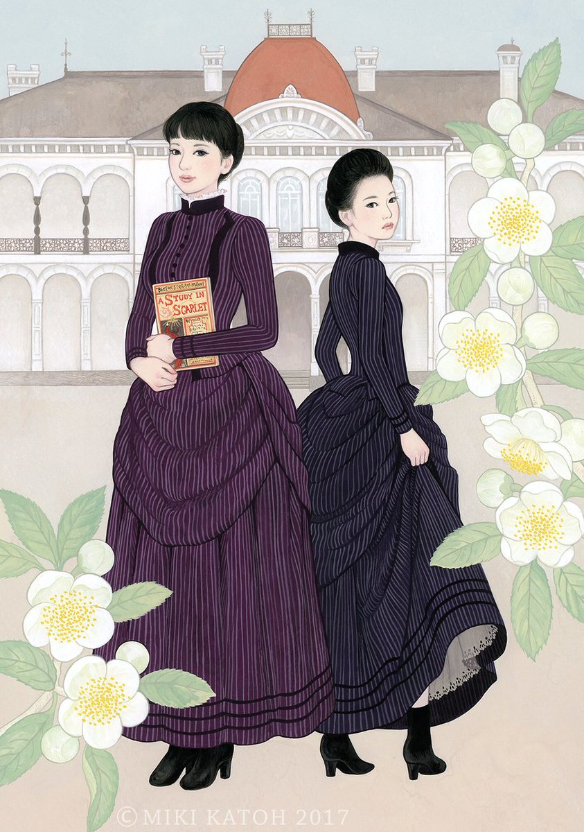 加藤美紀 初画集 百花妖炎 17年度 松本清張賞 受賞作 明治乙女物語 の装画を描きました 明治乙女物語 滝沢 志郎 著 文藝春秋 17年7月7日発売 定価 1400 税 T Co Cb6fgneu2r