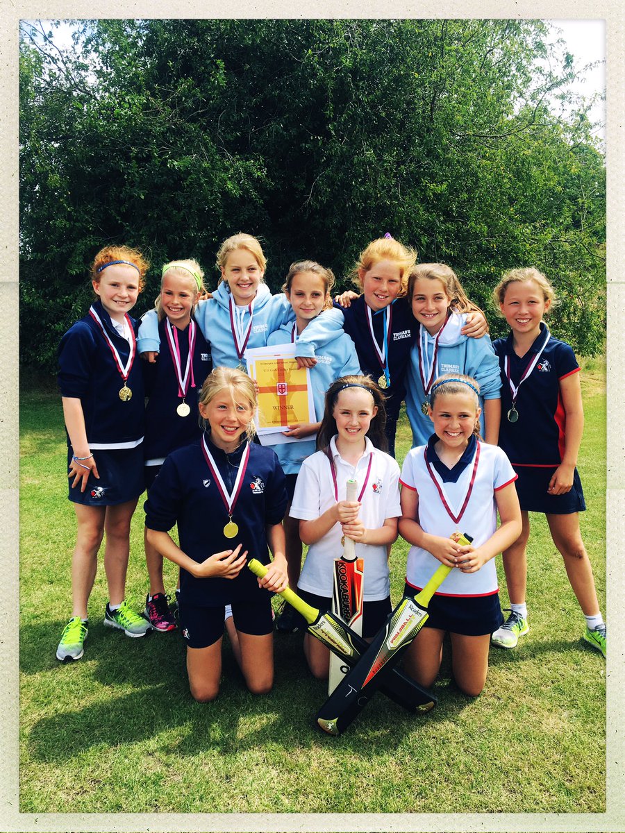 thomassclapham's tweet photo. Well done to the Year 6 girls, winners of the U11 St. George's Weybridge Cricket Tournament. https://t.co/91dQWBmFRL