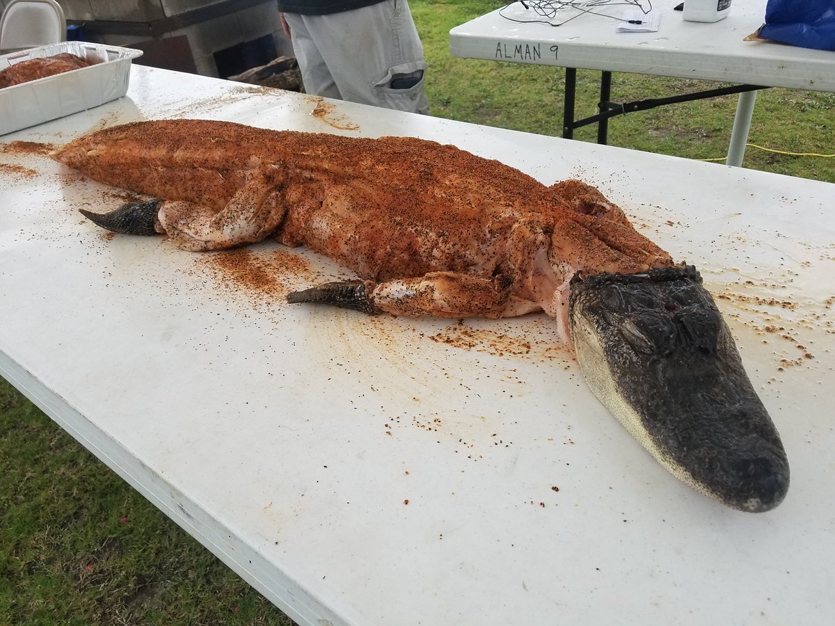 Gator and butts all prepped.