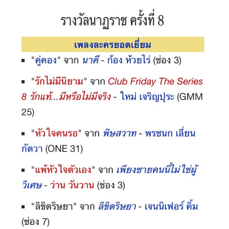 PinOfficialFC's tweet image. รางวัลนาฏราชปีนี้ สาขาเพลงละครยอดเยี่ยม มีเพลง หัวใจคนรอ ของปิ่น เข้าชิงรางวัลด้วยยย ยังไงแฟนๆรอลุ้นกันเลยจ้า ✌🏻💕 #pinphornchanok #teampin