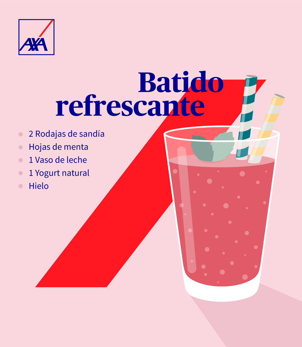 AxaFernandoLR's tweet photo. Planta cara al #calor veraniego con esta sencilla #receta para preparar un sabroso y nutritivo batido natural https://t.co/BvsrxytU9u