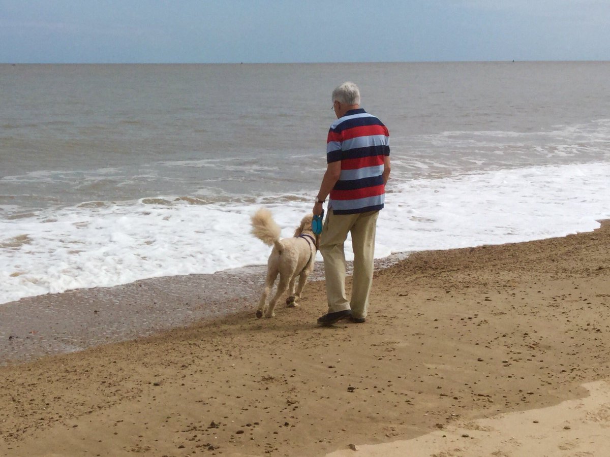 ludoodle's tweet photo. We went to Felixstowe and my hu-dad got wet feet! https://t.co/83k3UyoIip