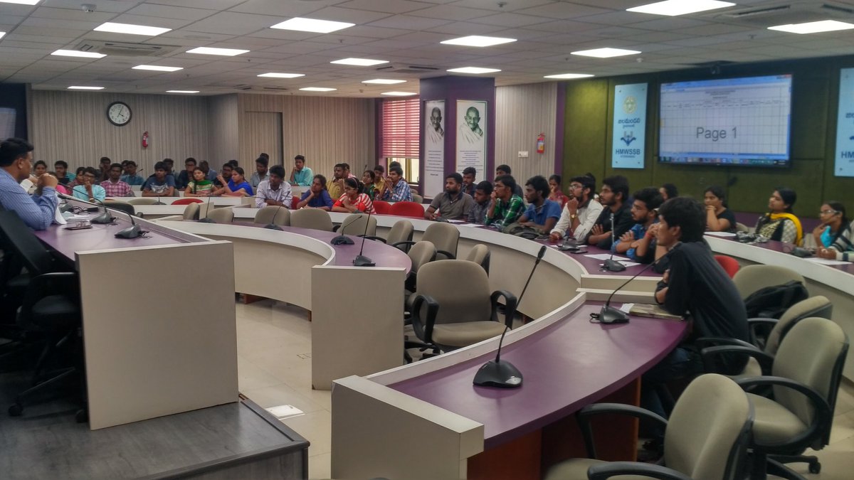 yuva_varadhi's tweet photo. Today, conducted training session in HMWSSB to the interns. @MDHMWSSB @HMWSSBOnline https://t.co/6mW6brsUBZ