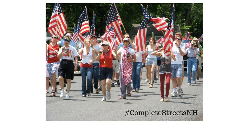 Transport_NH's tweet photo. Happy 4th of July! 
We ❤️  #CompleteStreetsNH https://t.co/OpFrXghJTz