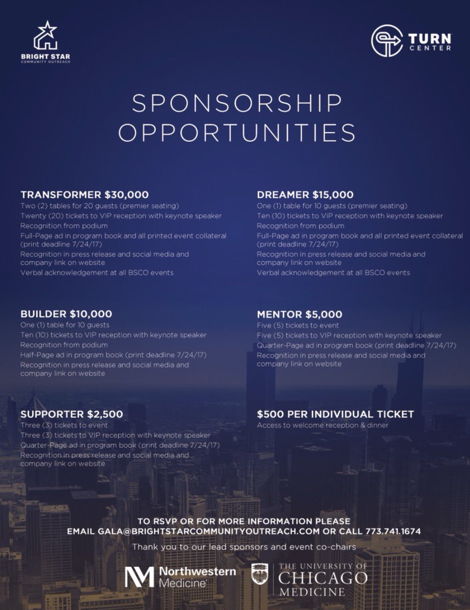 brightstarco's tweet image. Help us continue our violence prevention and trauma counseling work in Chicago. Please consider sponsorship. #itsourTURN #TURNModel