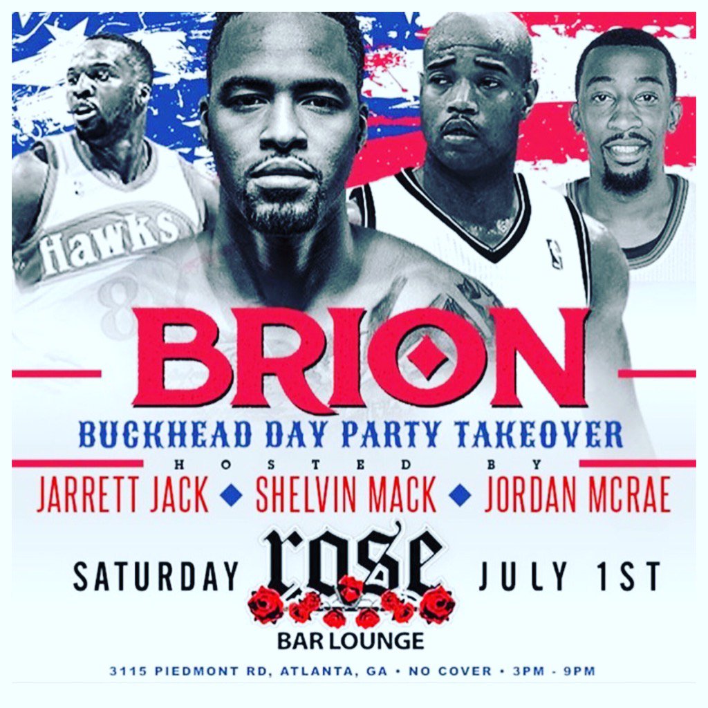 The buckhead Saturday day party <a href="/RoseBarAtlanta/">Rose Bar Atlanta</a>  #buckhead from 3pm till 9. Hosted by #NBA more info 404 803 6290