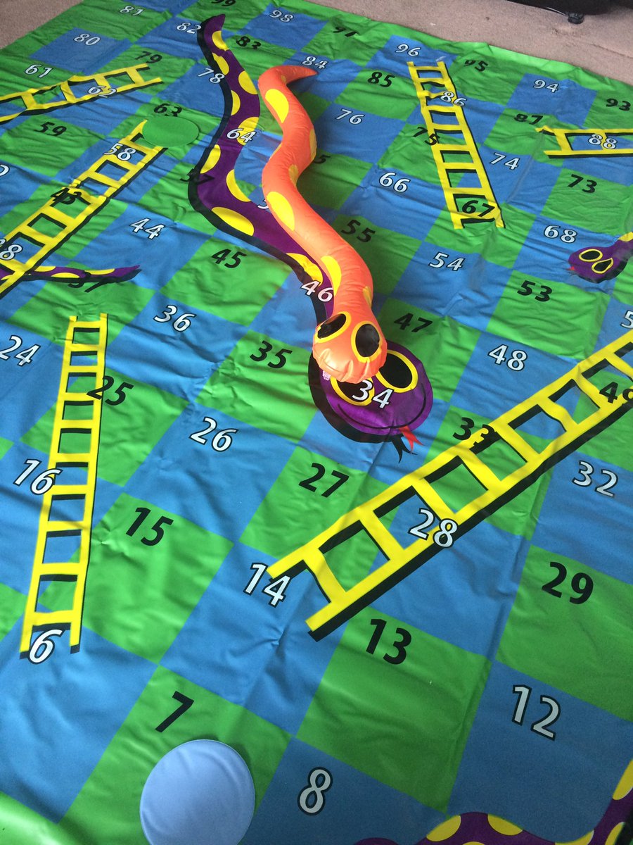 Snakes and ladders for a Saturday afternoon.