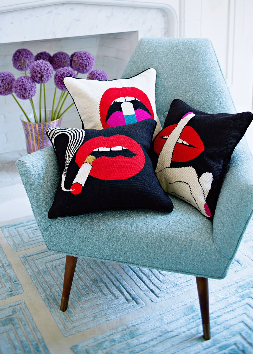 Jonathan Adler On Twitter Pucker Up Our Lips Needlepoint