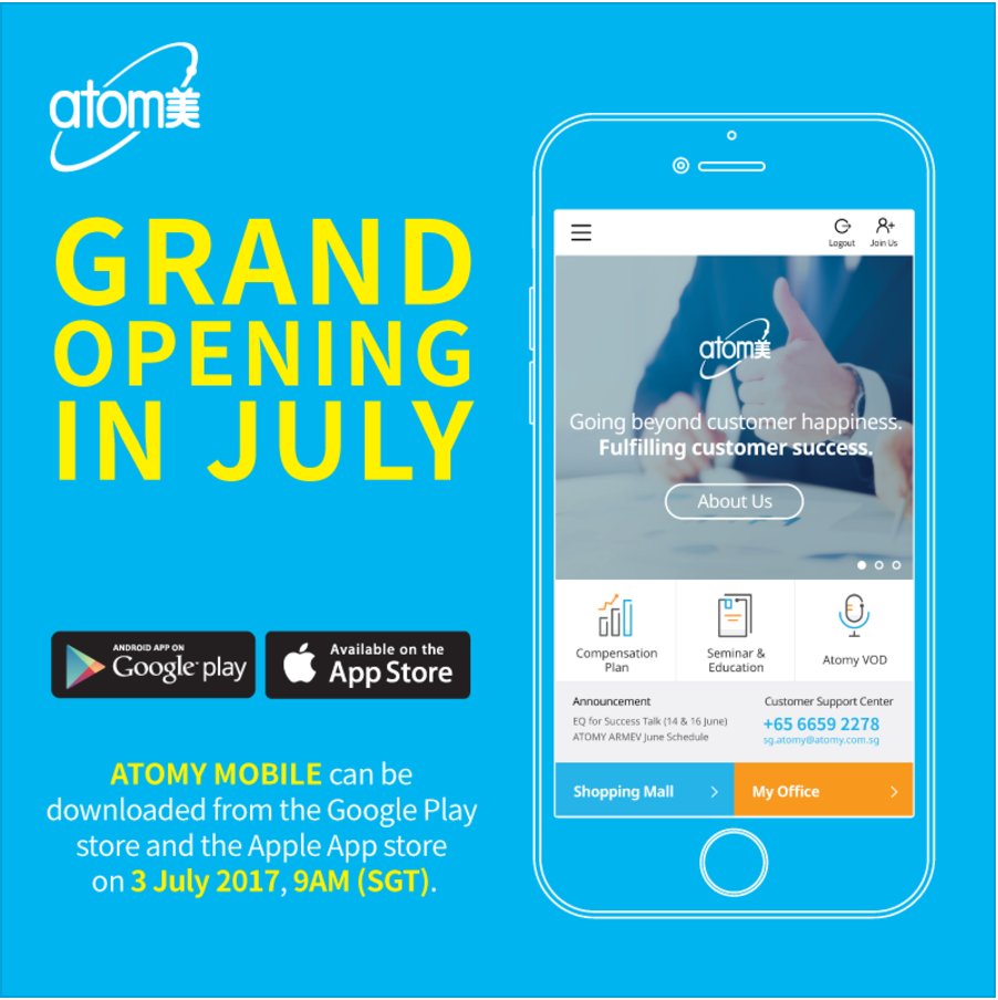 Atomy_Smart's tweet photo. Atomy App - Great news you can download the new Atomy App.
https://t.co/TPVSK88TYy #Atomy #Atomysmart #onlineshopping #COSMETICS https://t.co/Hk7NJllQyy