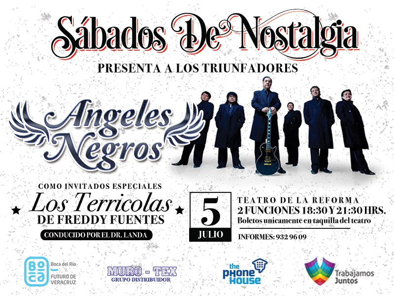 FiestasdeVer's tweet photo. Ángeles Negros y Los Terrícolas, ofrecerán sin duda alguna una gran noche de nostalgia y amor
https://t.co/WgJNfsCnwb https://t.co/7iHGSLBx7Q