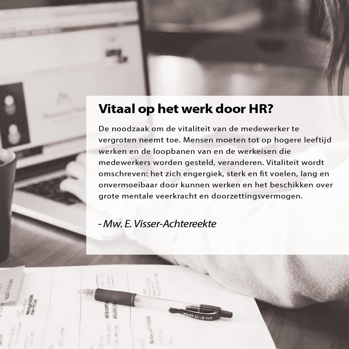 Lees #Vitaal op het werk door #HR? Scriptie door Mw. E. Visser-Achtereekte bit.ly/2tQjOKn