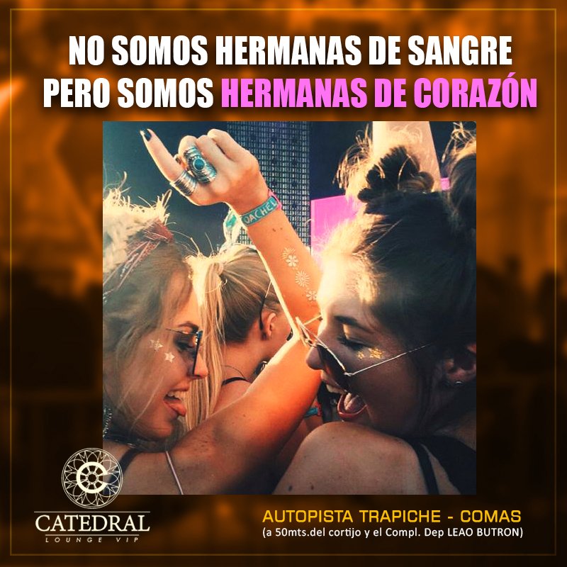 CatedralDisco's tweet photo. FELIZ DIA DEL AMIGO! #LaCatedral
VEN HOY CON TUS AMIGAS Y DIFRUTA DE:
🍸BARRA LIBRE PARA ELLAS hasta 1 am!
INGRESO GRATUITO!!!
⬇⬇⬇⬇⬇⬇⬇⬇⬇ https://t.co/9JQ2Nvmbw2