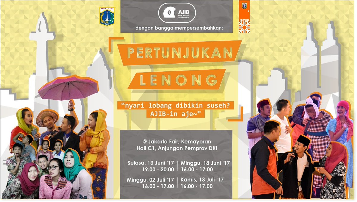 AJIBPTSPDKI's tweet image. Hari ini banget! Yuk tonton pertunjukan lenong AJIB di Jakarta Fair :) @layananjakarta @edyJDM @ricki_mulia @don_magnifico