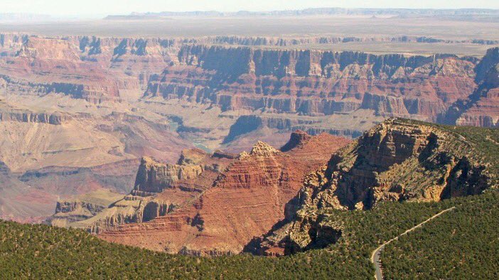 Finding too much traffic &amp; congestion in #GrandCanyon Village? Consider scenic drive (25 miles) to Desert View go.nps.gov/gcdvd -mq