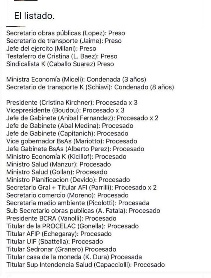 DePeronismo's tweet photo. Les dejo un listado con todos los infiltrados de nuestro honorable Partido Peronista ✌ https://t.co/O5n9csyCta
